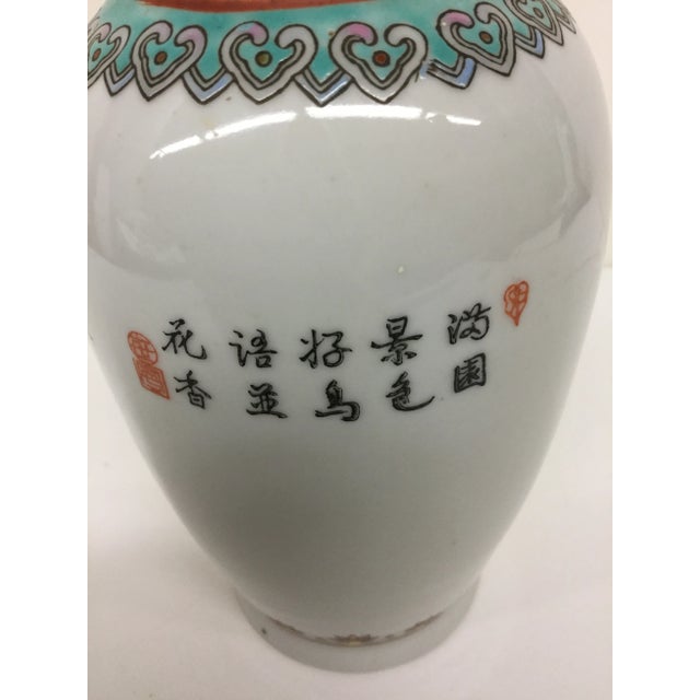 Antique Chinese Hand Painted Peacock Vase For Sale In Portland, ME - Image 6 of 11