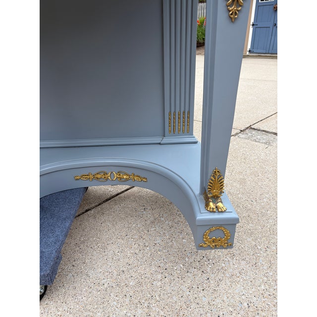 A Pair of Empire Revival Consoles With Gilded Sphinxes and Marble Tops For Sale - Image 17 of 17