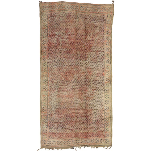 Vintage Beni MGuild Moroccan Rug - 06'09 X 13'07 For Sale - Image 9 of 9
