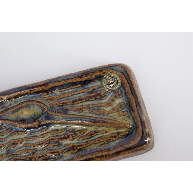 Mid-Century Modern Scandinavian Decorative Ceramic Relief by Svend Åage Jensen for Søholm, 1960s For Sale - Image 3 of 9