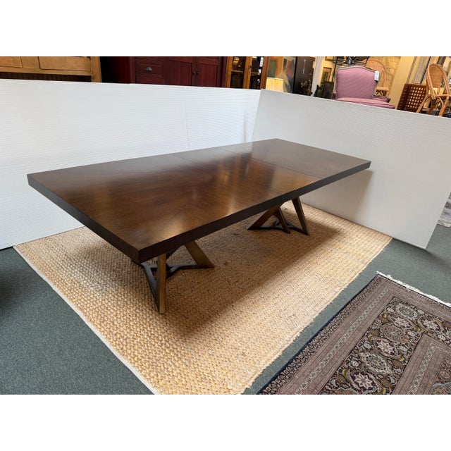 Lexington Home Zavala Loggia Rectangular Double Pedestal Extension Table For Sale In San Francisco - Image 6 of 12