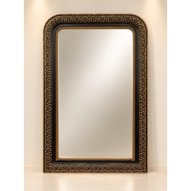 19th Century Napoleon III Mirror in Ebonized Wood and Gilding For Sale - Image 10 of 10
