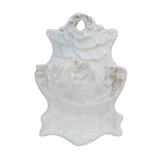 Shabby Chic Lustreware Porcelain Match Striker / Vesta For Sale - Image 3 of 3