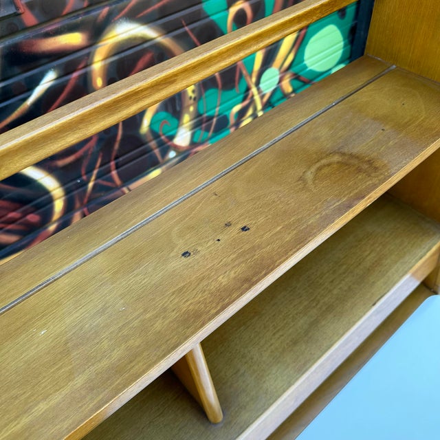 John Van Koert for Drexel Desk With Bookcase Topper and Chair Rare For Sale - Image 9 of 12