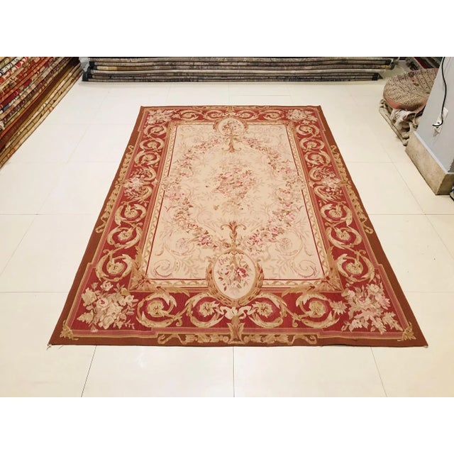 Red Hand Knotted Rug, 1972 For Sale - Image 14 of 17