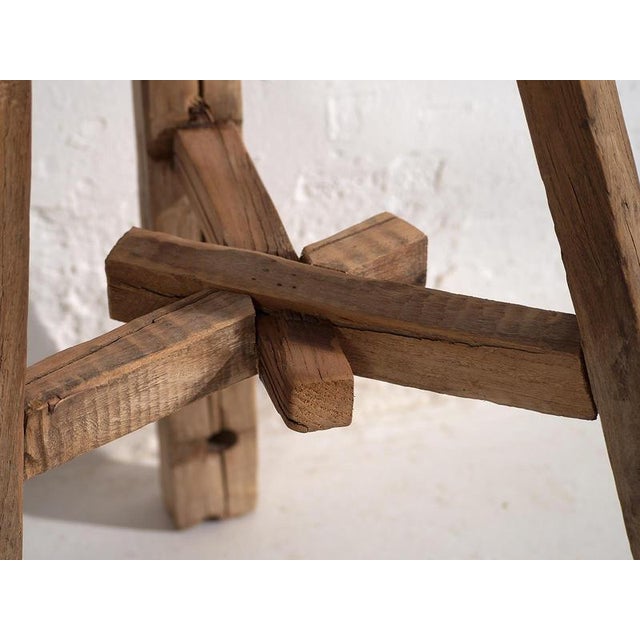 Vintage Round Stool, 1920 For Sale - Image 4 of 7