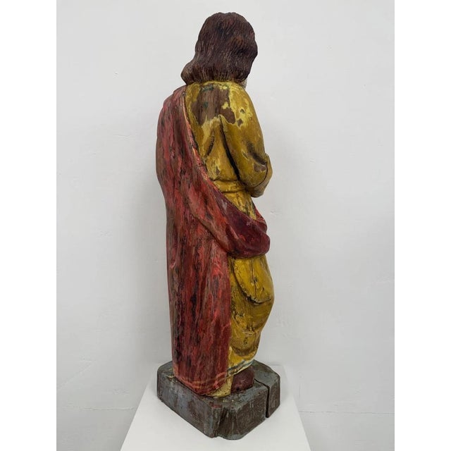 Beige Baroque Devotional Figure of St. Joseph with the Christ Child, Southern Germany, 1750-1800 For Sale - Image 8 of 18
