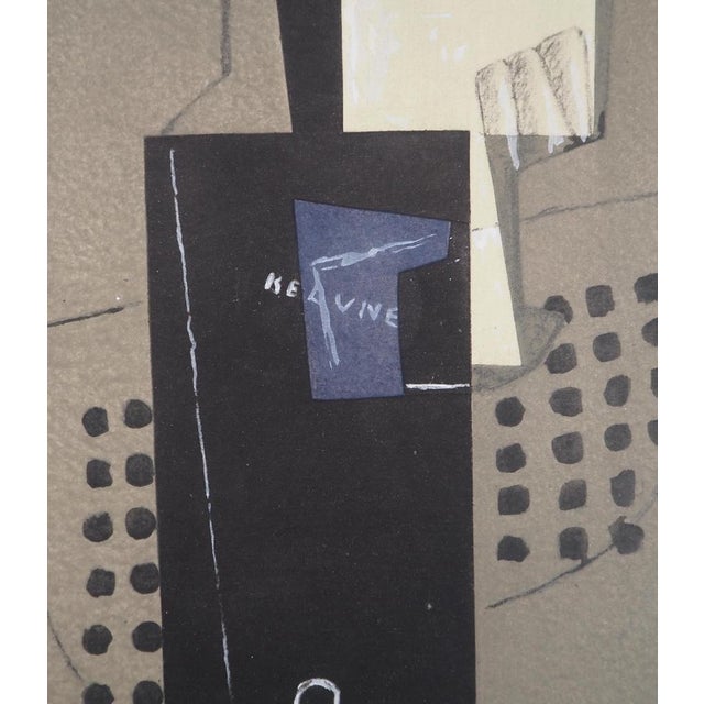 Henri Laurens, Cubist Bottle and Guitar, 1956, Signed Stencil For Sale - Image 4 of 6
