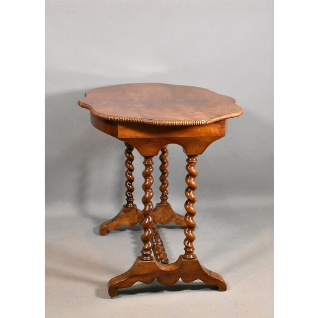 Antique French Gueridon Table in Walnut, 1890s For Sale - Image 13 of 17