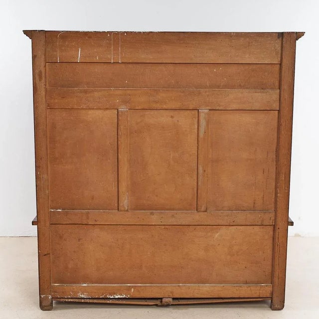 Brown Walnut Bench, Early 1900s For Sale - Image 8 of 9