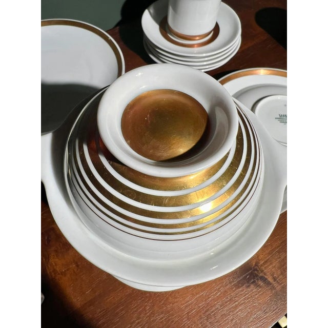 1970s Vintage Coffee Service for Six People in 14K Gold Leaf, 1970s, Set of 21 For Sale - Image 5 of 9