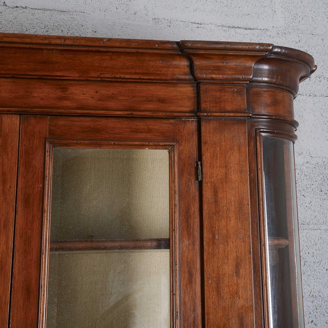 Walnut Display Cabinet Bookcase, 1990s For Sale - Image 6 of 18