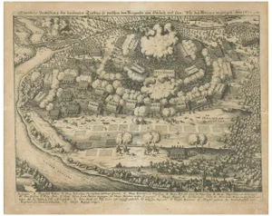 Matthäus Merian, Battle of Wimpfen, 1600s, Engraved Print