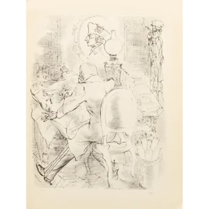 1939 After George Grosz "The General", First Edition Period Offset Lithograph