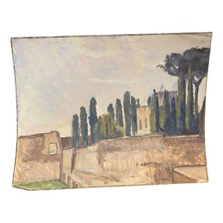 Isaac Charles Goetz, Chateau, 1960s, Watercolor For Sale