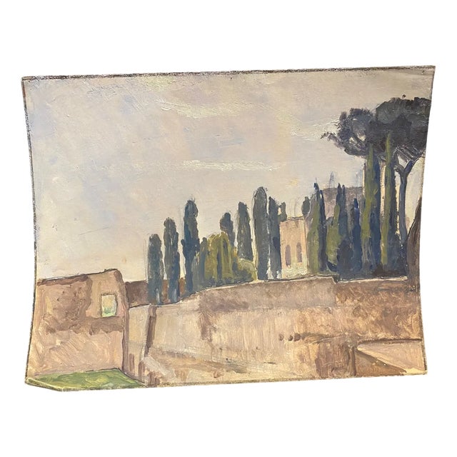 Isaac Charles Goetz, Chateau, 1960s, Watercolor For Sale