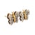 Contemporary Whimsical 18K Two-Tone Gold Butterfly Earrings with 1.2 Carats of Diamonds For Sale - Image 3 of 4