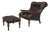 Stickley Tufted Leather Leopold Chair & Ottoman For Sale