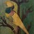Antique Folk Art Painting of a Bird in a Tree, Signed (Oil on Board) For Sale - Image 4 of 5
