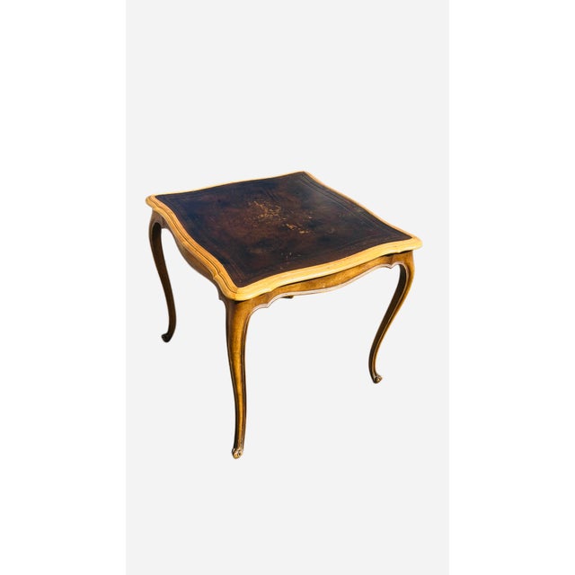 Kittinger Style Faux Bamboo Chairs and Petite Game Table For Sale - Image 9 of 18