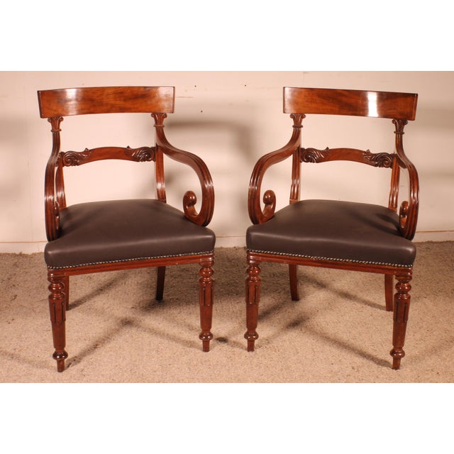 William IV Mahogany Armchairs, 1830s, Set of 2 For Sale - Image 11 of 11
