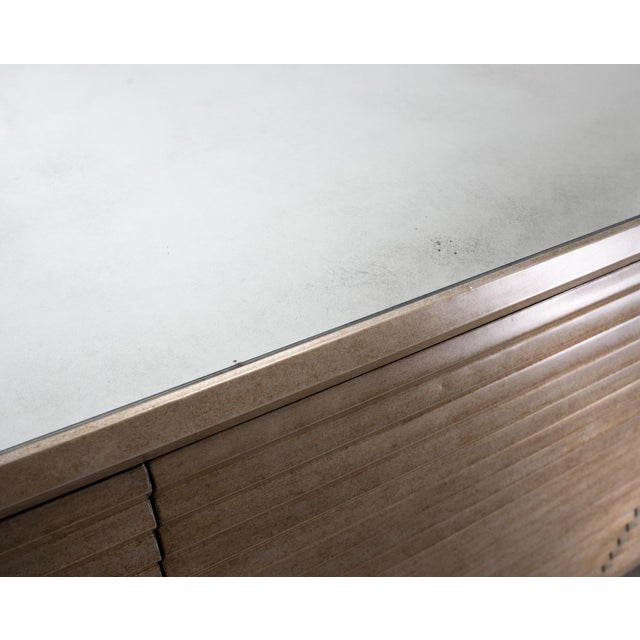 Julian Chichester Variegated Nickel "Storm" Cabinet Credenza 7Ft For Sale - Image 14 of 18