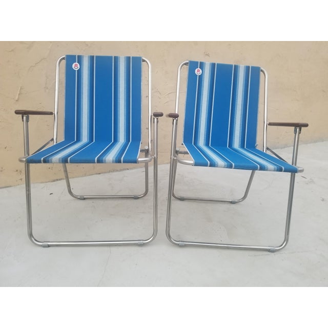 Folding Zip Dee Mid Century Modern Airstream Camping Chairs Set of 2