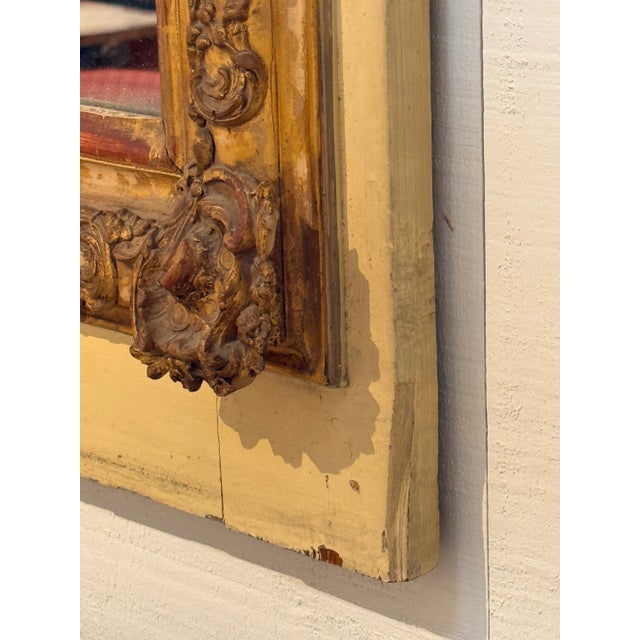 19th Century Painted and Giltwood Mirror For Sale - Image 4 of 8
