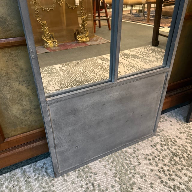 2020s Bid K Home Paned Glass Floor Mirror For Sale - Image 5 of 12