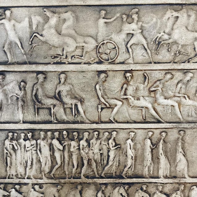 Greek Bas-Relief Frieze, 1800s, Stucco For Sale - Image 4 of 16