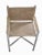 Vintage Maison Jansen Style, Campaign Pace Director Arm Chair, Suede Leather Chrome and Brass For Sale - Image 11 of 11