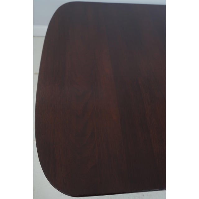 Brown Stickley Mahogany Double Pedestal Dining Table For Sale - Image 8 of 18