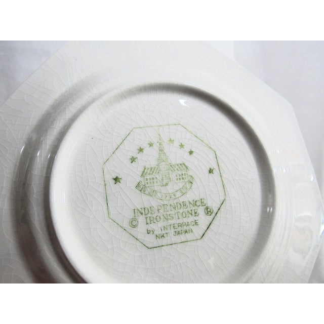 Ceramic Independence Ironstone From Japan 8 Plates 1776 For Sale - Image 7 of 10