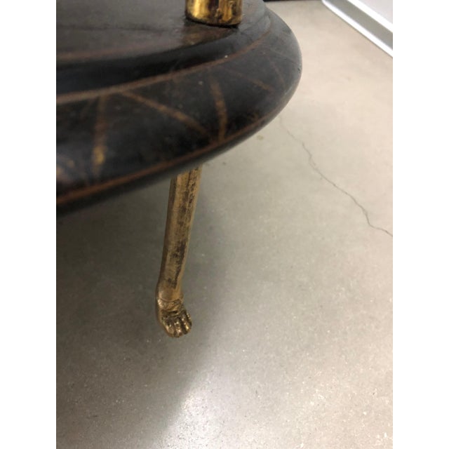 Brown Vintage Chinoiserie Table For Sale - Image 8 of 9