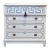 Antique 19th C. Painted Pine Dresser Chest of Drawers With Greek Key Motif For Sale