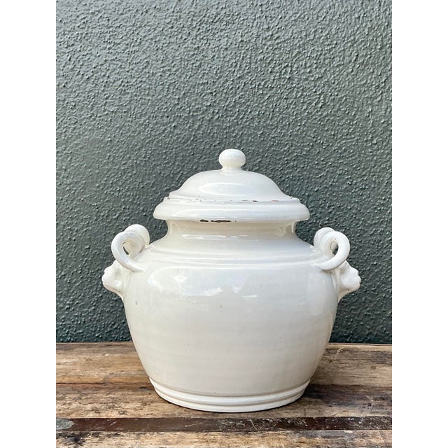 Add a touch of European charm to your interior with this vintage glazed ceramic lidded urn. This piece features a classic,...