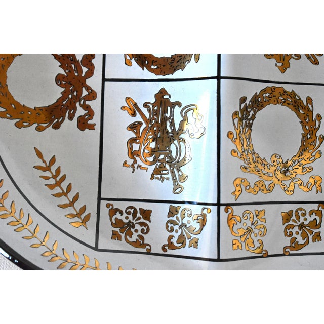 Mid-Century Neoclassical Briard-Style Partitioned Smoke Glass Tray For Sale In San Francisco - Image 6 of 8