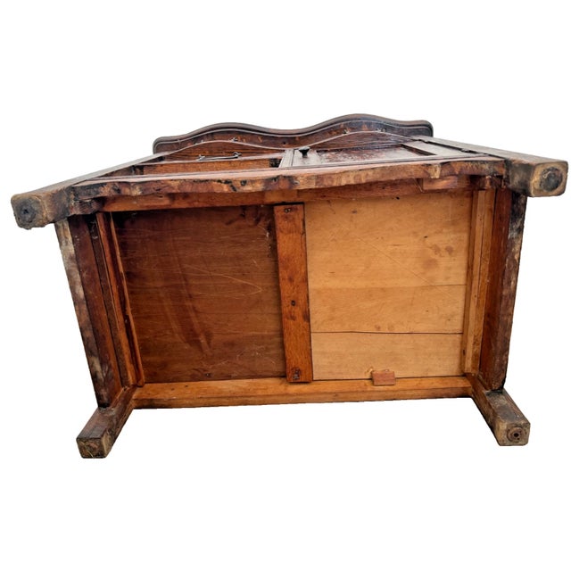 19th Century Victorian Tiger Oak Credenza / Side Cabinet With Serpentine Front For Sale - Image 13 of 13