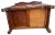 19th Century Victorian Tiger Oak Credenza / Side Cabinet With Serpentine Front For Sale - Image 13 of 13