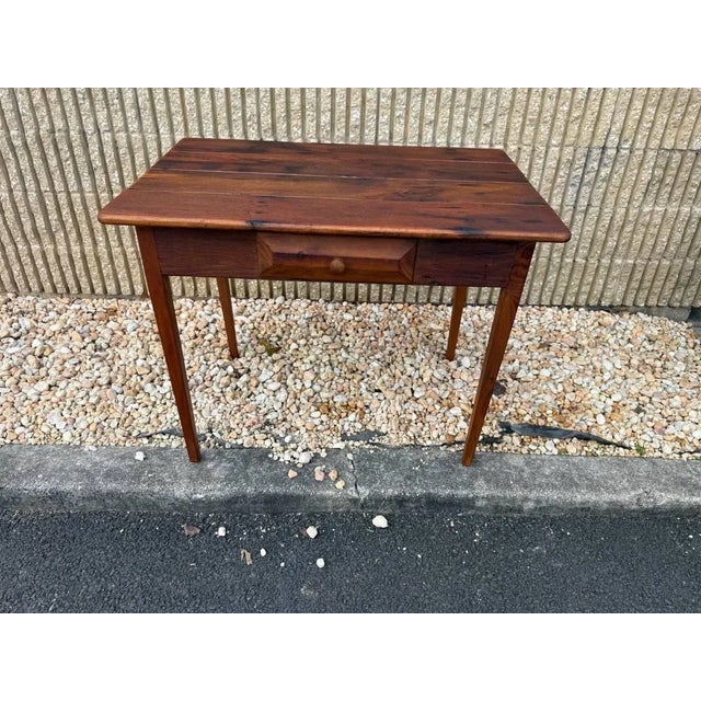 Pair of Vintage Early American Primitive Shaker Style Rustic Farmhouse Table Desks For Sale In Washington DC - Image 6 of 17