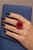 Gemstone Bochic “Orient” Vintage Natural Ruby & Amethyst Ring Set In 18K Gold & Silver For Sale - Image 7 of 9