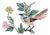 Hand Painted Gold Leaf Wallpaper Panel With Bird & Peony Floral Design, Luxury Chinese Inspired Wallcovering, Decorative Art Wallpaper Sample 8" X 12" For Sale
