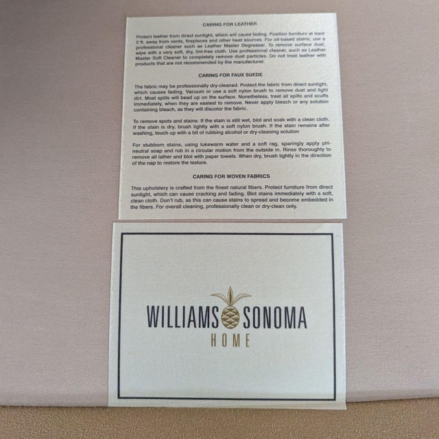 Williams Sonoma Home Tan Lounge Chair With Nailhead Trim For Sale - Image 10 of 10