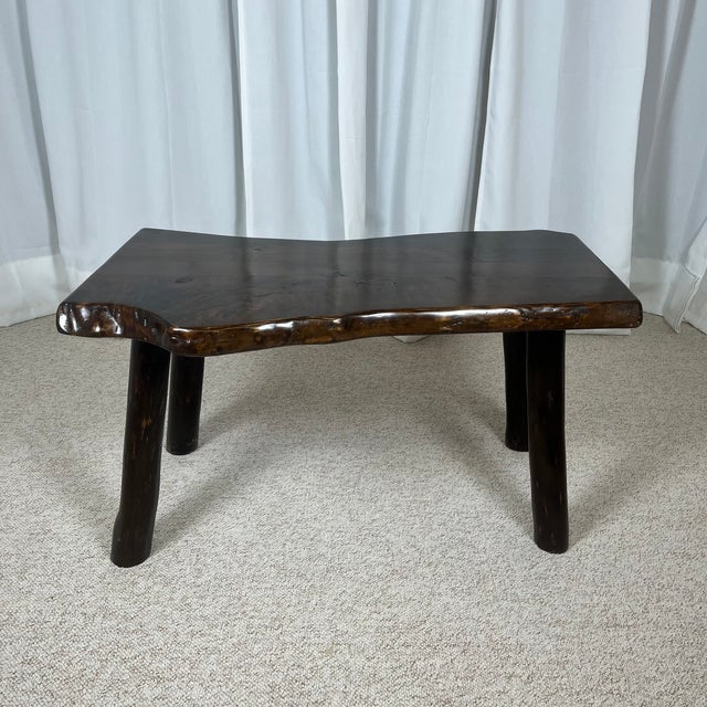 1960s Rustic Wabi-Sabi Coffee Table in Wood, 1970s For Sale - Image 5 of 18