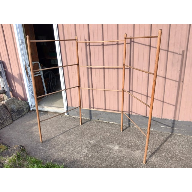 Antique Wooden Trifold Ladder Drying Rack 1900s For Sale - Image 10 of 18