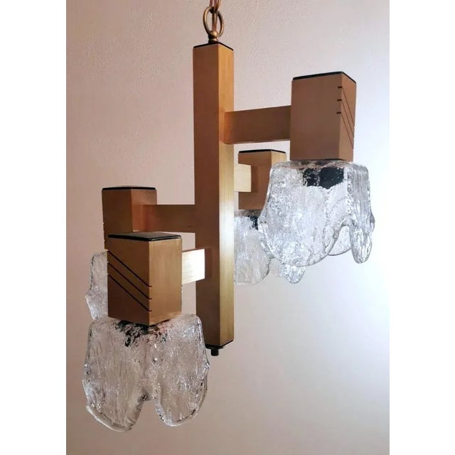 Space Age Chandelier in Aluminum and Half Crystal in the style of Sciolari Gaetano, 1964 For Sale - Image 3 of 13