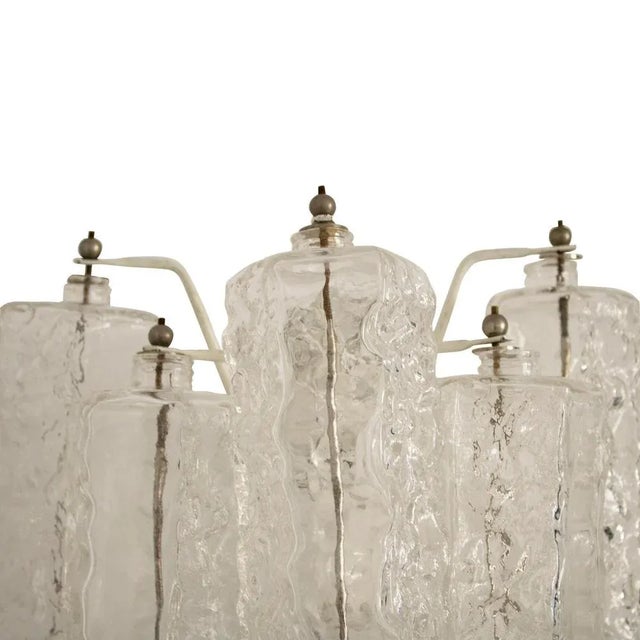 Metal Mid-Century Modern Hendcrafted Glass Wall Light from Venini, Italy, 1960s For Sale - Image 7 of 8