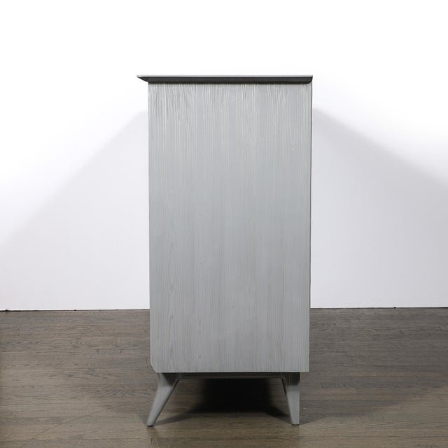 Mid-Century Modern Silver Cerused Oak Gentleman's Chest by John Stuart Inc. For Sale - Image 16 of 18