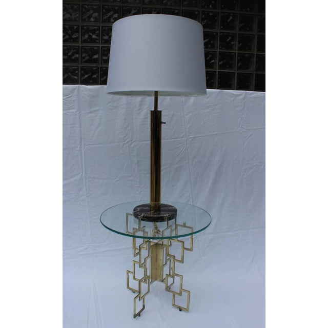 Interlocking Brass Side Table For Sale In New York - Image 6 of 10