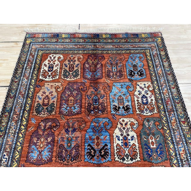 2000 - 2009 Fine Afghan Kazak Boteh Panel Wool Rug 5x7 For Sale - Image 5 of 13